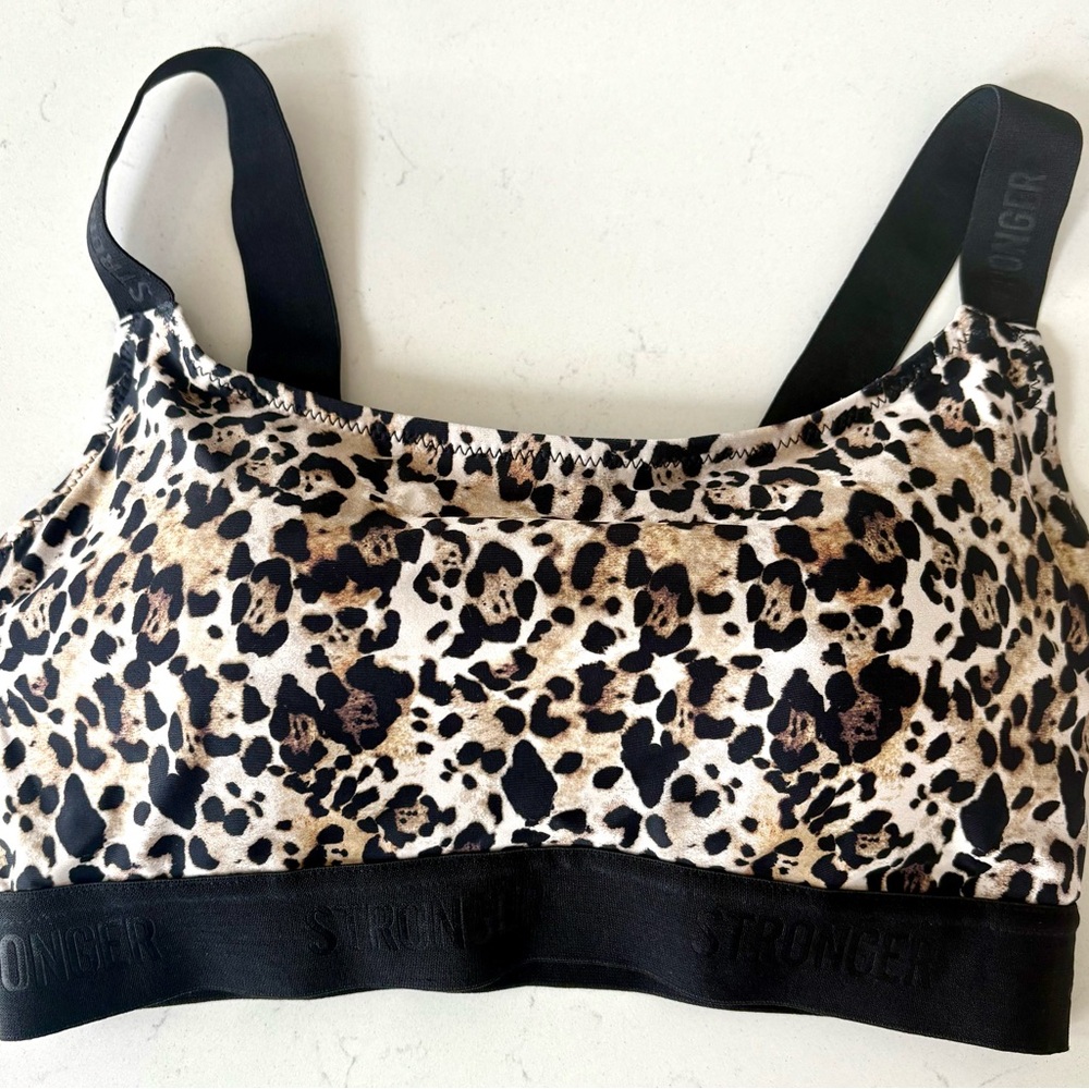 Swedish Stronger Signature Bikini Top Cheetah/Leopard Print Women’s Size Small